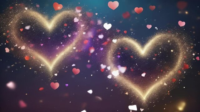 "Hearts in the Sky: A Romantic Display"