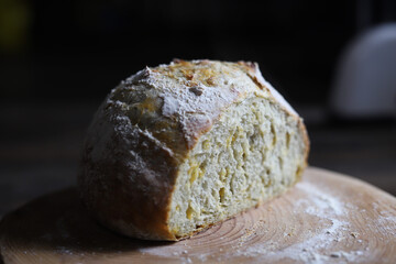 loaf of bread on table