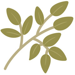 Old Green Autumn Leaves