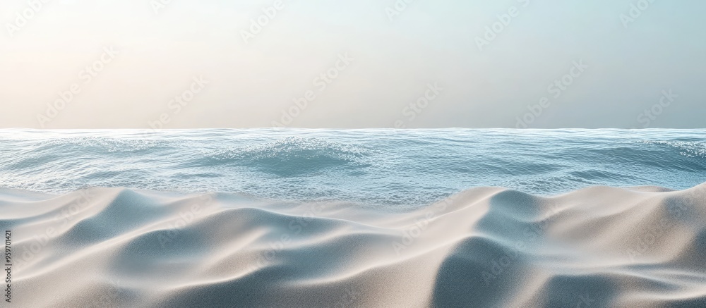 Poster design on the sands. with copy space image. Place for adding text or design