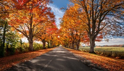 美しい秋の紅葉した風景