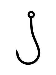 hook icon vector with simple design. fishing hook icon