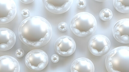 Fototapeta premium Abstract D White Spheres Background Pattern