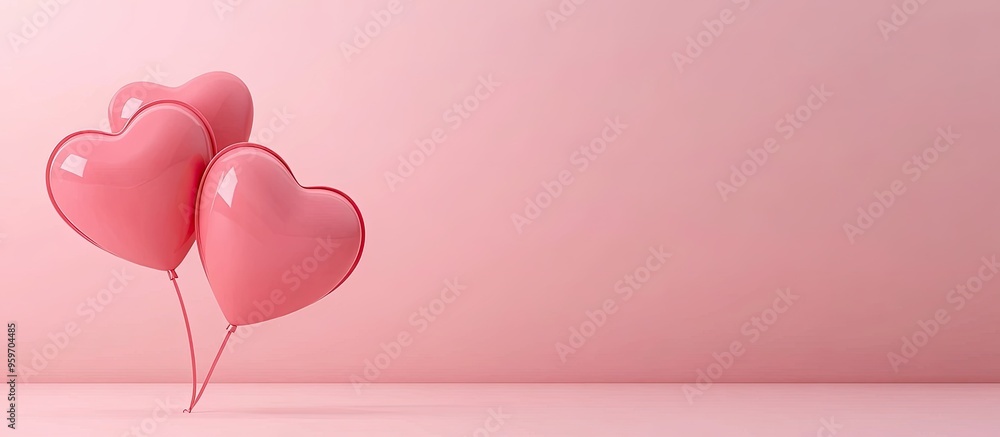 Poster Valentine s Day backdrop Pink background. with copy space image. Place for adding text or design