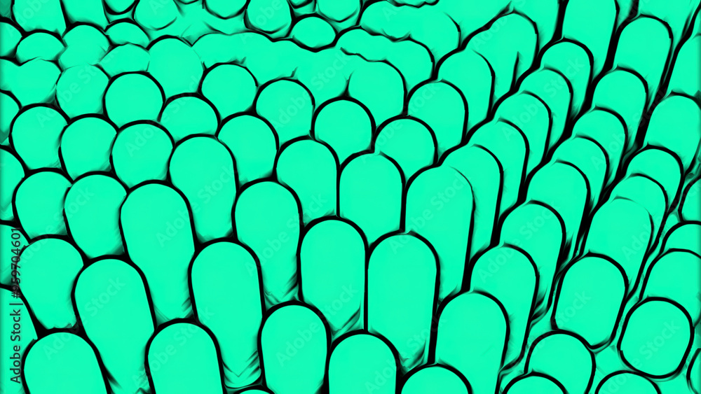 Poster surface with numerous repeating cylinders. design. isometric background with dynamic effect.
