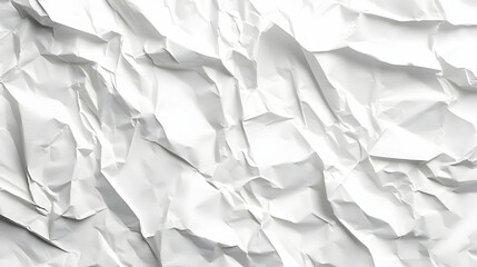 Fototapeta premium Crumpled White Paper Texture Background