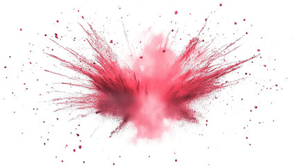 Abstract pink and blue explosion transparent background