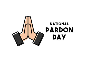 National Pardon Day. White background.