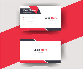 Business card template. Front and back side. Vector illustration.