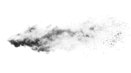 Obraz premium Abstract white ink splash transparent background