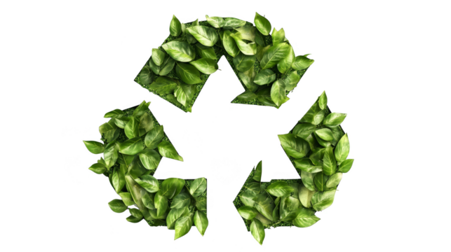 Green Leaf Recycle Symbol Eco Friendly Concept