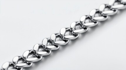 Obraz premium Close-up of a Shiny Metal Chain