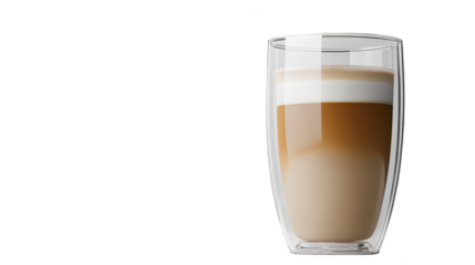 Latte in Double Walled Glass