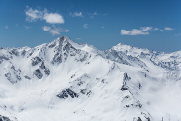 Panoramic view of the Caucasus mountains