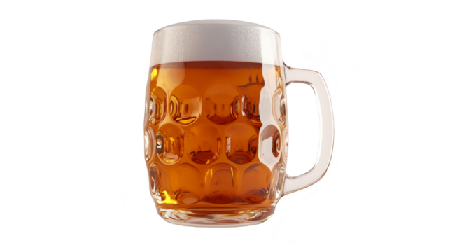Full Beer Mug With Foam and Condensation - Powered by Adobe