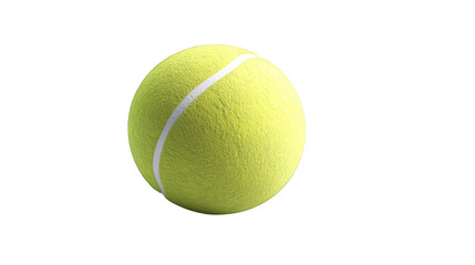 Yellow tennis ball isolated transparent background