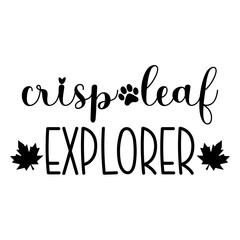 crisp leaf explorer  vector illustration