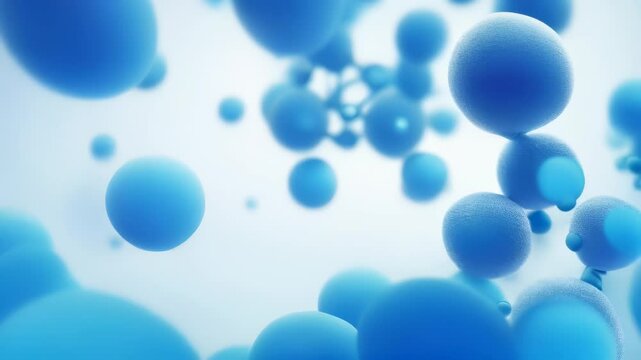 "Blue Spheres in Motion"