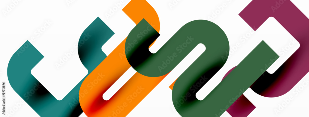 Poster wave lines minimal abstract background