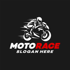racing bike  logo design vector template illustration