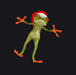 Fun 3D cartoon frog