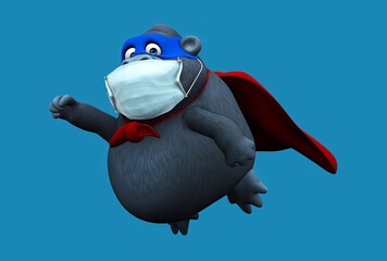 Fun 3D cartoon gorilla © Julien Tromeur