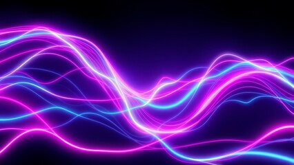 Abstract neon lights in blue and pink.