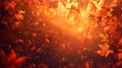 alling autumn leaves, warm colors, seasonal autumn background 