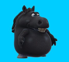 Fun 3D cartoon horse