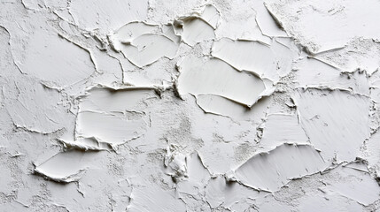 Naklejka premium The Rough Yet Graceful Texture Of The White Plaster Creates An Abstract Wall Pattern, Delivering A Serene Background That Speaks To Both Contemporary And Minimalist Design Preferences.