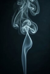 Obraz premium Abstract Smoke Trails. Wispy smoke patterns against a dark background. Art, mystery, and ethereal beauty.