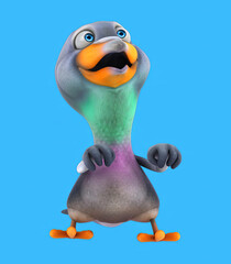 Fun 3D cartoon pigeon dancing