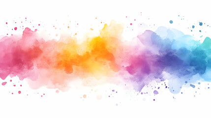 Abstract Watercolor Rainbow Background