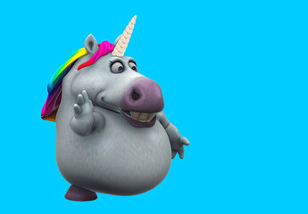 Fun 3D cartoon unicorn © Julien Tromeur