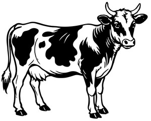 Cow Silhouette vector illustration