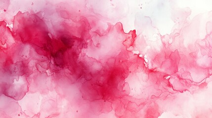 Abstract Red Watercolor Painting