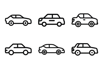 Obraz premium Car icon bundle set in vector style