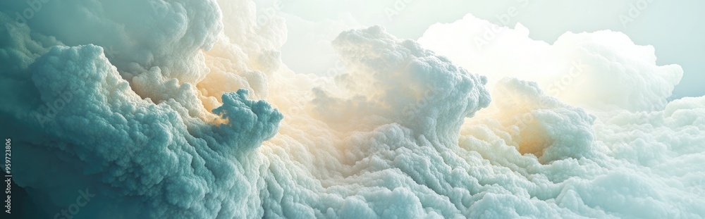 Aufkleber 3D cartoon rendering featuring a creative arrangement of fractal clouds serving as a complementary graphic for themes of the universe cosmos astronomy science and education