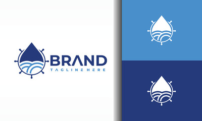 water drop ship rudder logo © Hasim