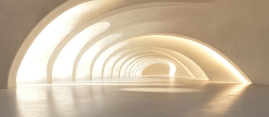 Naklejka premium Abstract modern architecture backdrop featuring an empty interior space 3D rendering