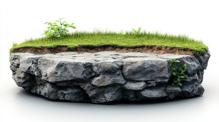 Floating Island Fragment with Greenery