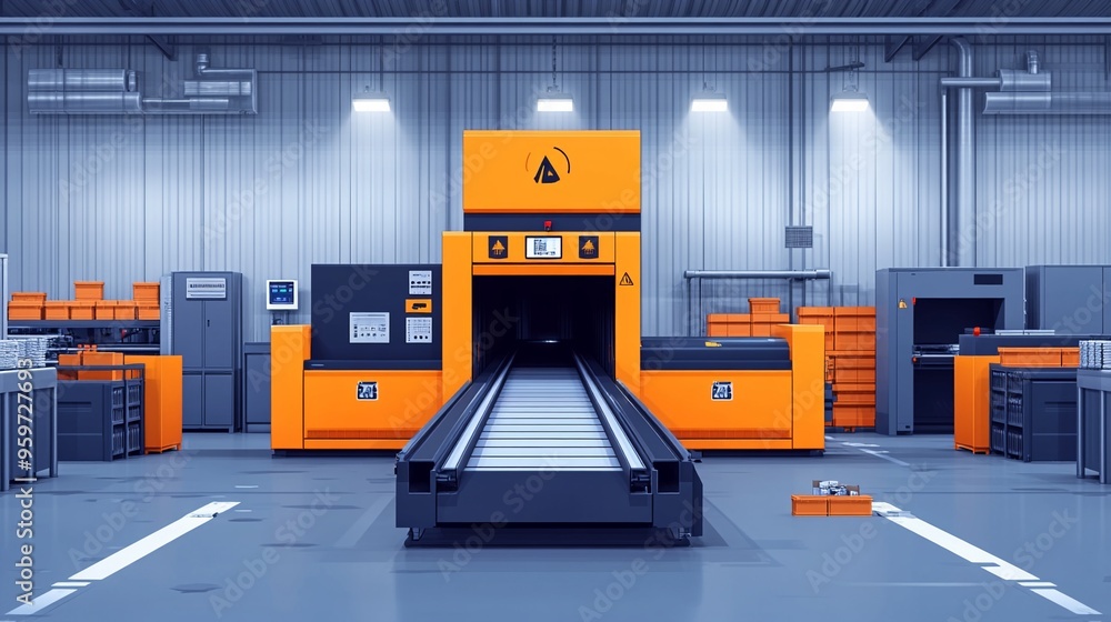 Poster automated efficiency: a state-of-the-art sorting machine streamlines operations in a modern warehous