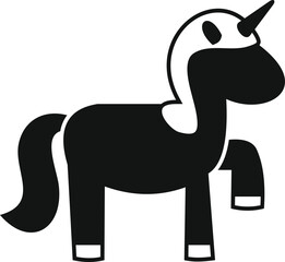 Fototapeta premium Simple flat design icon of a mythical creature for stickers, prints, apparel and branding