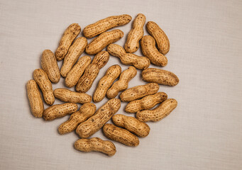 peanuts on a white background
