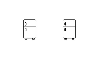 Refrigerator icons set vector stock illustration