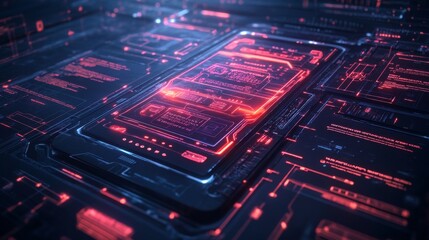 Fototapeta premium Futuristic Digital Interface Concept