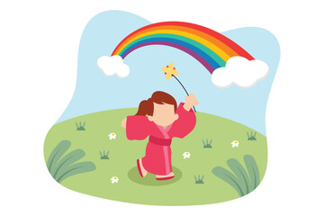 Children's Day Flat Design Illustration