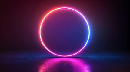 Obraz premium Abstract Neon Light Circle
