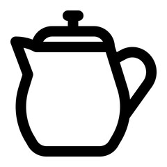 teapot, pot, kettle, kitchen, utensils outline icon