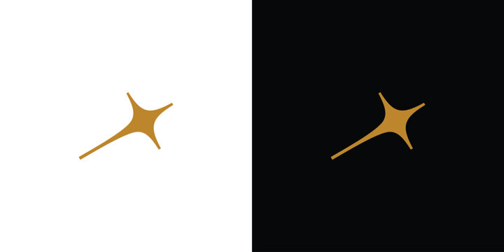 Simple and Unique star icon logo design